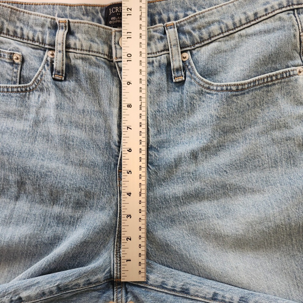 J.Crew Relaxed Boyfriend Jeans Womens 29 Light Wash Distressed High Rise Denim - Picture 6 of 9